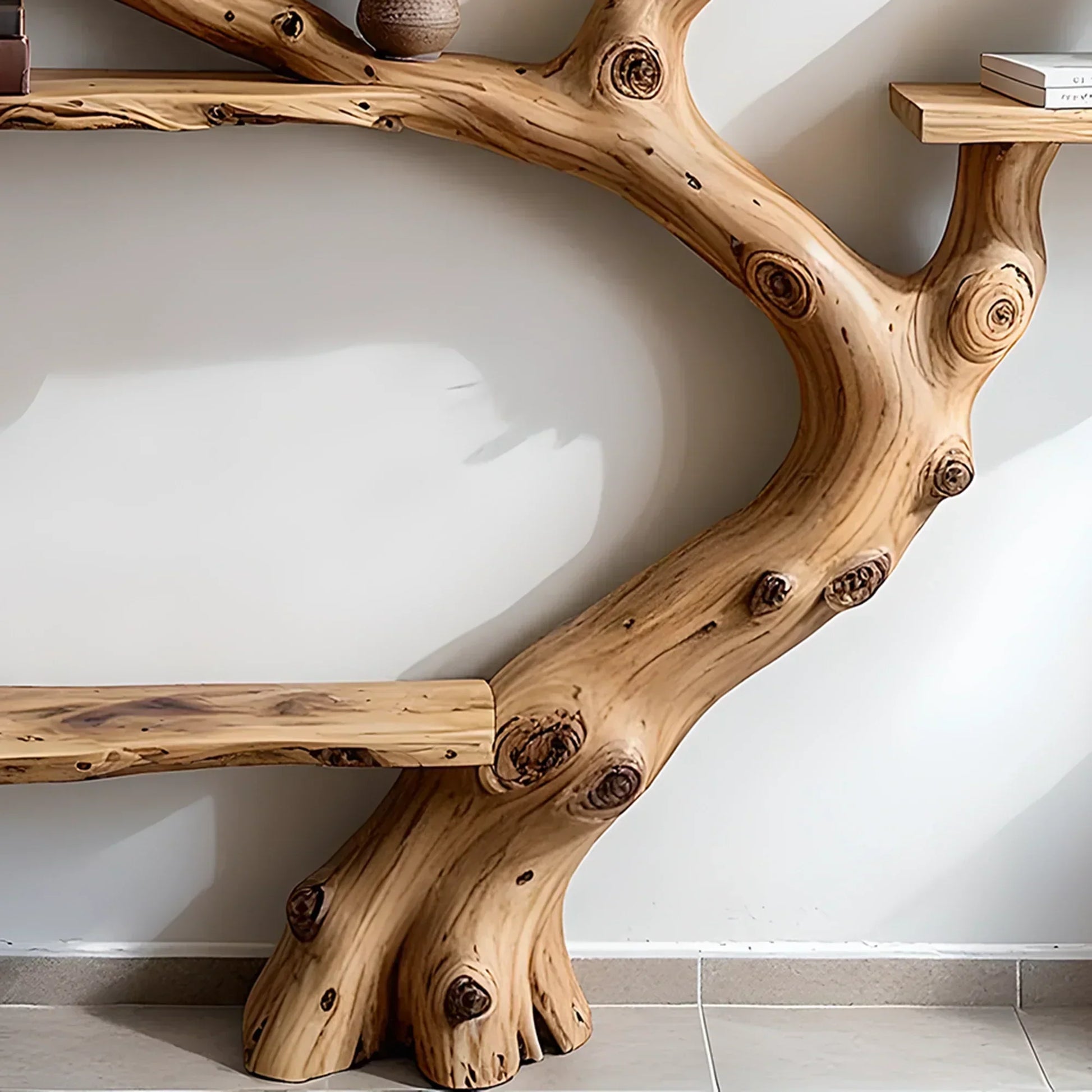 Tree Bookshelf – Unique Wooden Branch Design for Home Decor