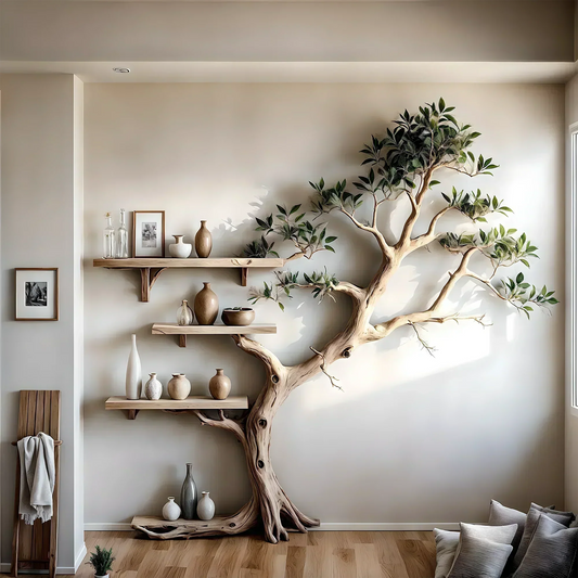 Bookshelf for living room decoration, children's room decoration, tree-shaped bookshelf, monolithic bookshelf