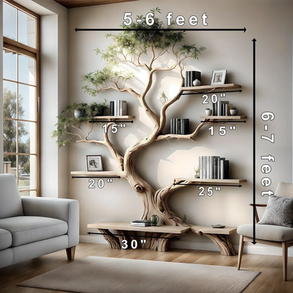 Custom tree bookshelf, office bookshelf