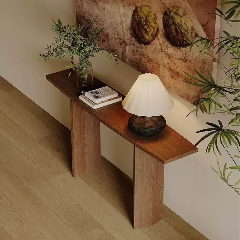 Wabi-Sabi Solid Wood Console Table – Minimalist Entryway - Rustira